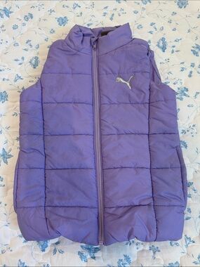 Puma Girls Lavender Quilted Puffer Vest